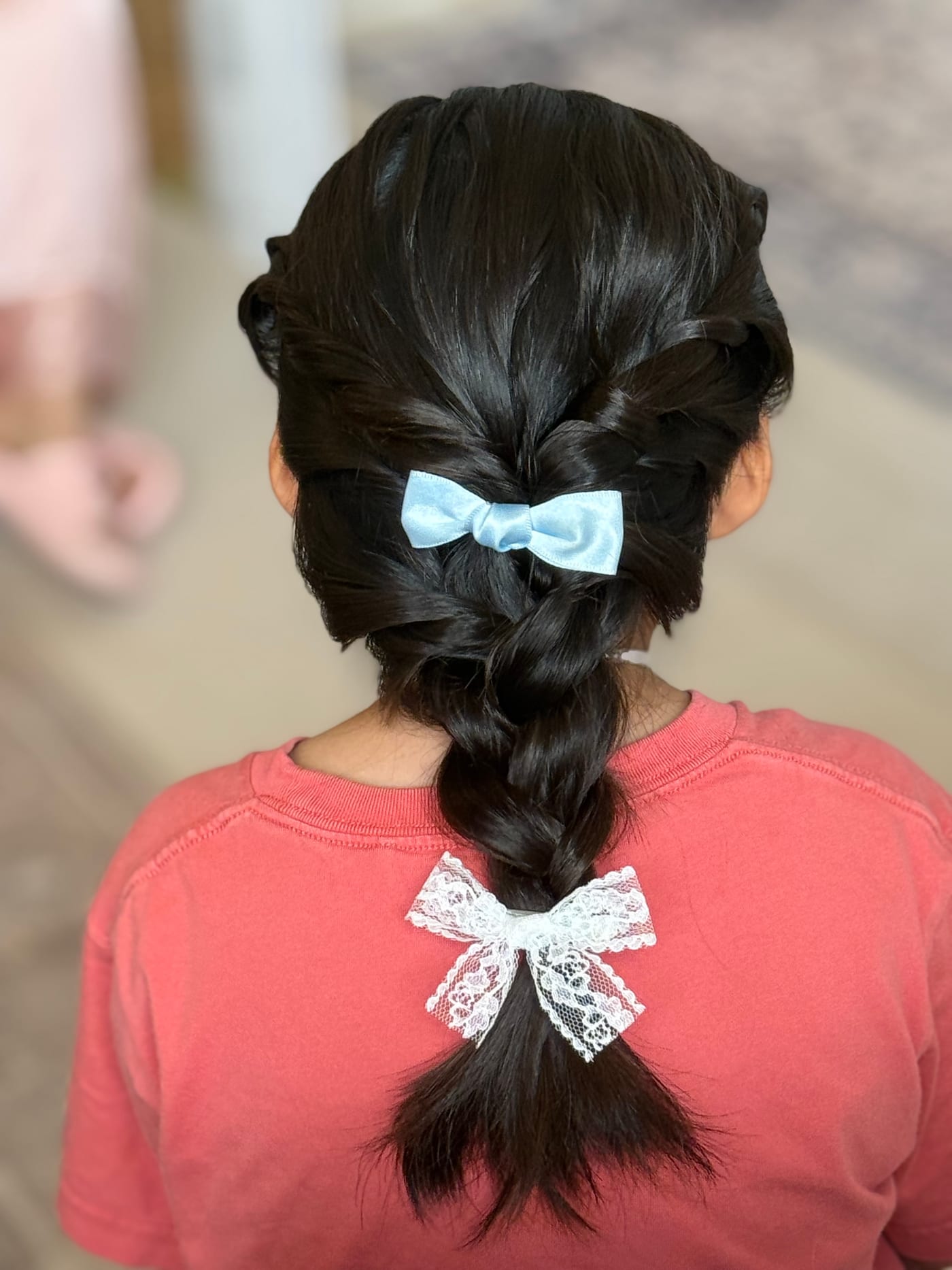 Glam hair for flower girl
