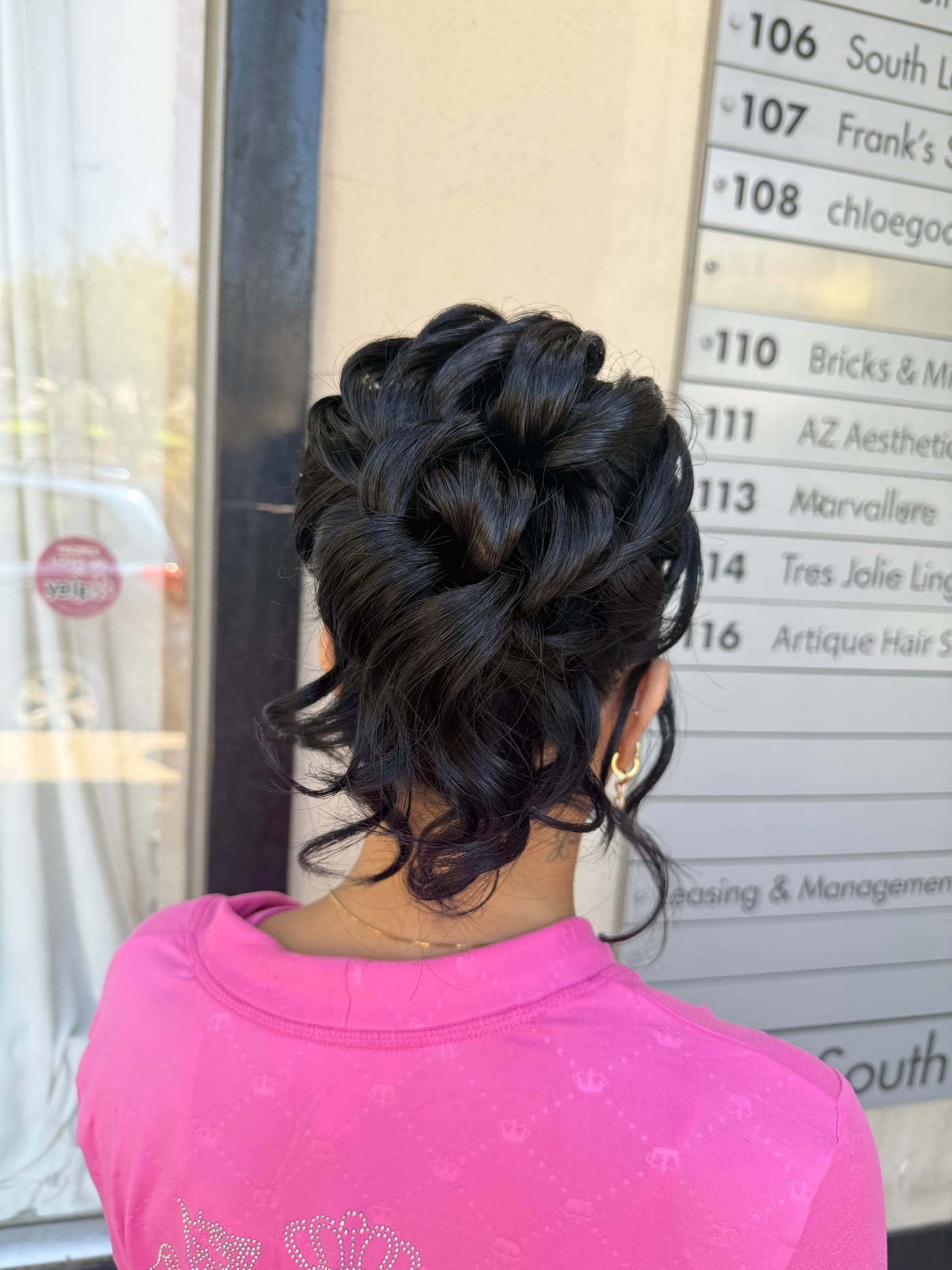 Glam ,messy updo