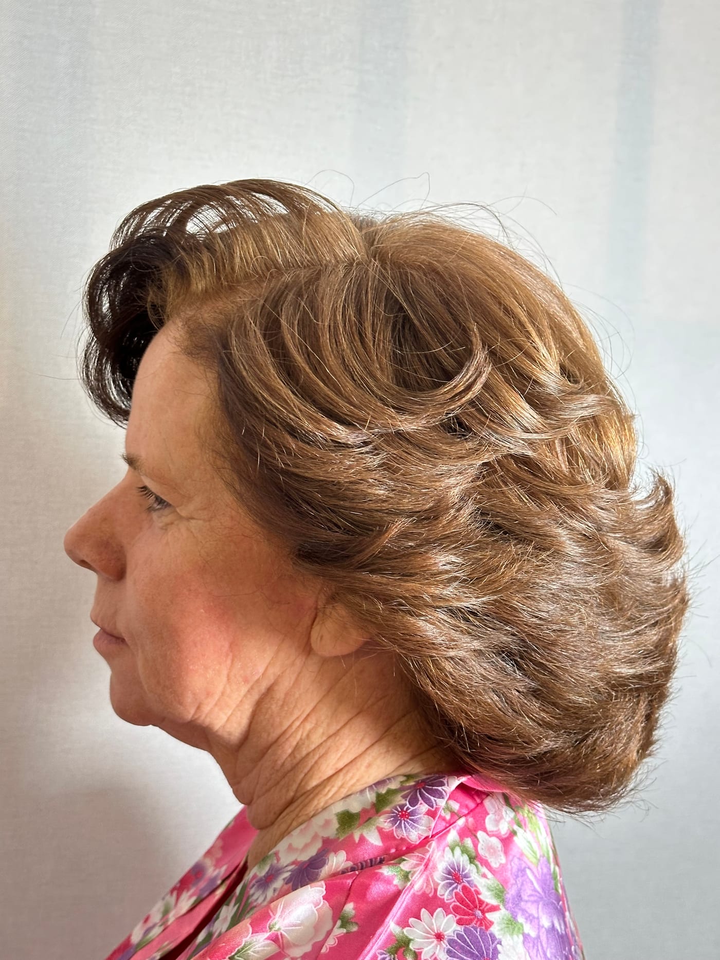 Glam flipped out hairstyle